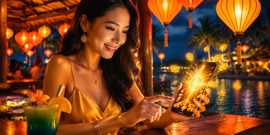 Cảnh phố đèn lồng Hội An về đêm – không khí lý tưởng để thưởng thức live casino