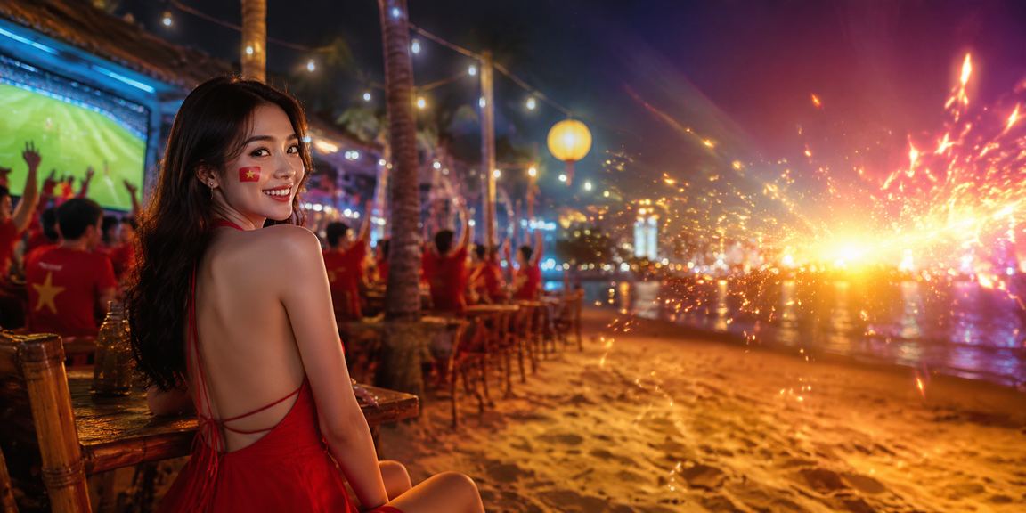 Người dùng Nha Trang truy cập ef4 trên điện thoại buổi tối tại chợ đêm