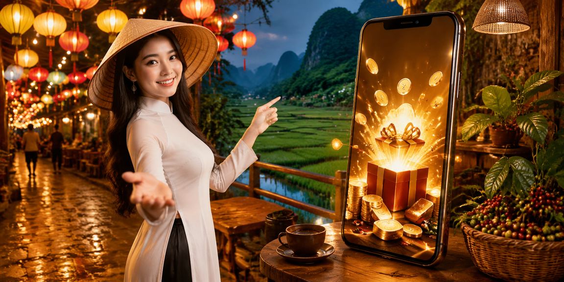 Người dùng Ninh Bình xem thông tin bảo mật tài khoản ef4 bên ly cà phê